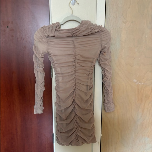 Revolve Michael Costello Franky Dress in Taupe - Picture 6 of 6